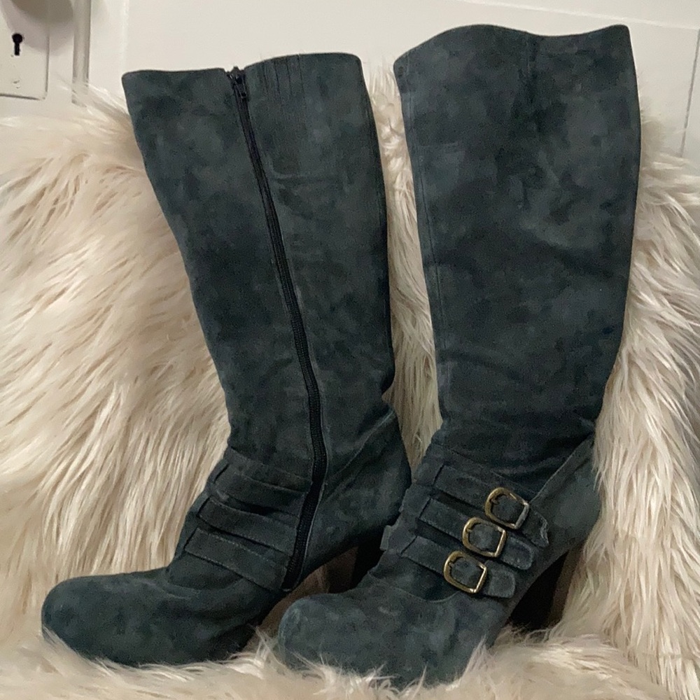 ⭐️STACCATO Suade High Heel Knee Boots Sz 39"⭐️